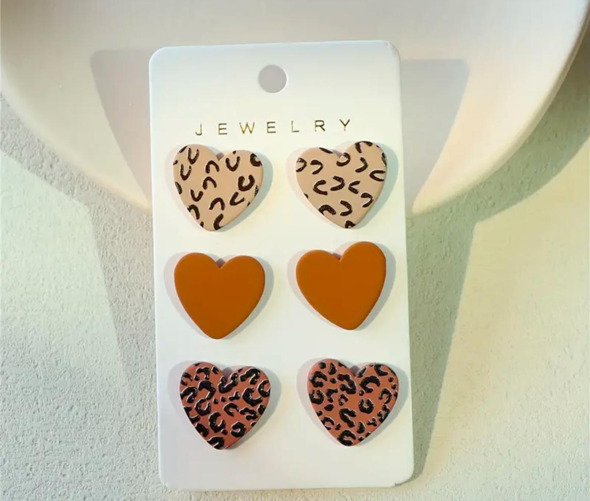 özel leopar küpe seti