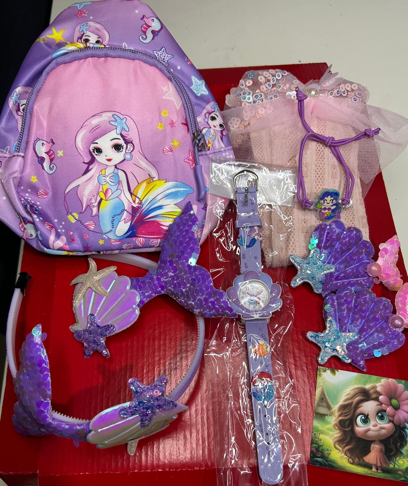 deniz yıldızlı mor konsept hediye kutusu